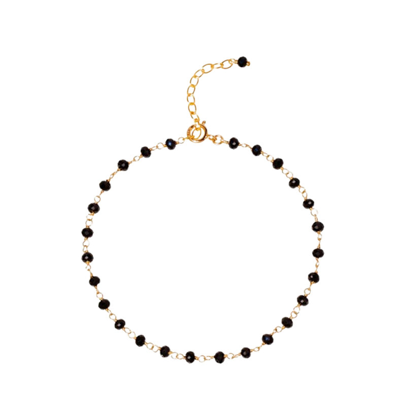 NATURALI JEWELRY 블랙 스피넬 안경 고정 팔찌