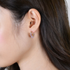 NATURALI JEWELRY ピンクアメジスト巻きフープピアス S