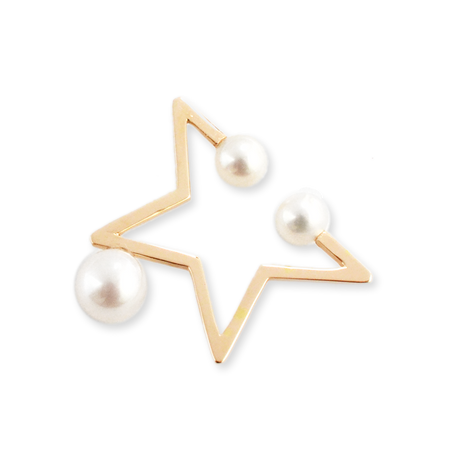 NATURALI JEWELRY K10 パールスターイヤーカフ