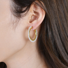 NATURALI JEWELRY 진주 감기 후프 귀걸이 M