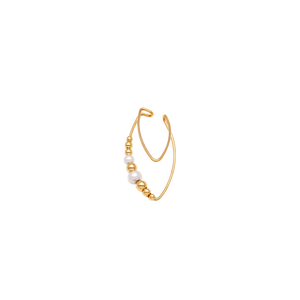NATURALI JEWELRY ダブルラインアーモンドイヤーカフ