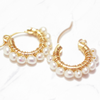 NATURALI JEWELRY 진주 감기 후프 귀걸이 S