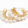 NATURALI JEWELRY 진주 감기 후프 귀걸이 S