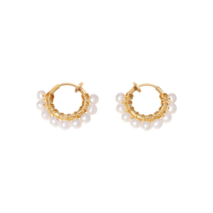 NATURALI JEWELRY パール巻きフープピアス S