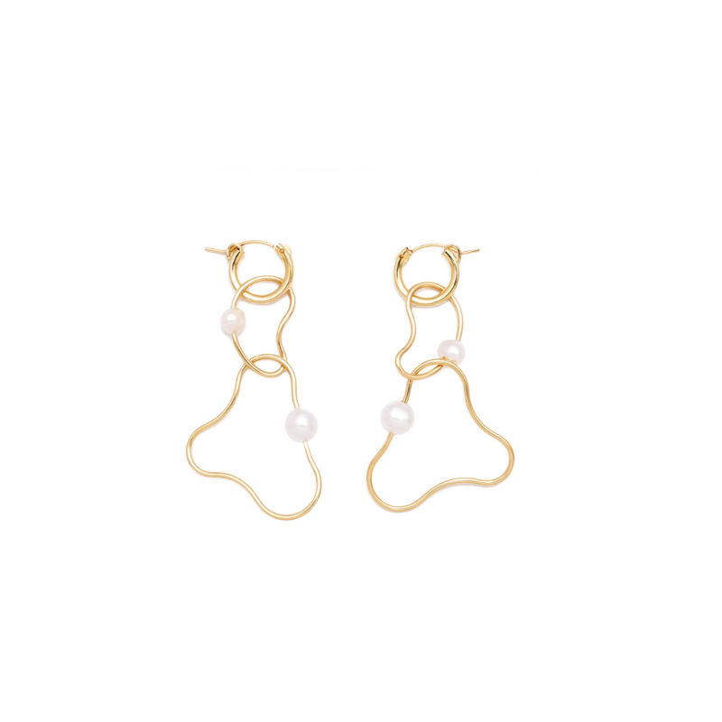NATURALI JEWELRY 불규칙한 Wave 피어싱