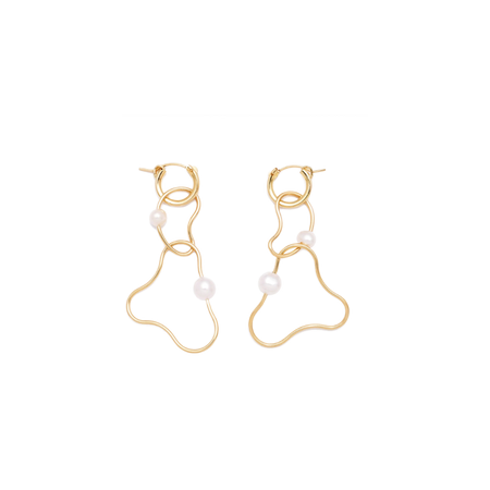 NATURALI JEWELRY 불규칙한 Wave 피어싱
