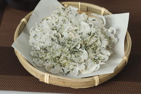 Set of 2 bags of Nori Chirimen Senbei rice crackers made with the same ingredients