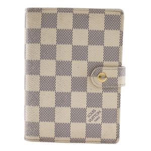ルイ・ヴィトン LOUIS VUITTON アジェンダPM 手帳カバー R20706 ダミエアズールキャンバス スペイン製 2012年 白 CA0112 スナップボタン Agenda PM ユニセックス【中古】