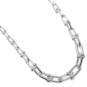 ティファニー TIFFANY&Co. ハードウェア グラジュエイテッドリンク ネックレス シルバー925 約106g Hardware Graduated Link レディース【中古】
