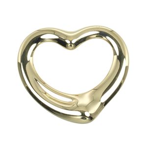 Tiffany & Co. Open Heart Pendant top, 22mm, 18K Yellow Gold, Approx. 5.3g, Women's [Pre-owned]