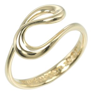 Tiffany & Co. Open Wave Ring, Wave 7, 18K Yellow Gold, Approx. 2.5g, Women's, Pre-Owned