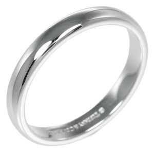 Pre-owned Tiffany & Co. Forever Classic Band ring, size 16, 3mm, Pt950 platinum, approximately 5.1g, for men.