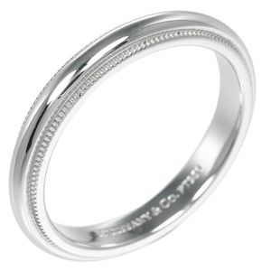 Tiffany & Co. Together Milgrain Ring, size 10, 3mm, Pt950 platinum, approximately 4.9g, Women's [Pre-owned]