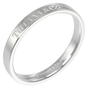 Tiffany & Co. Men's Band Ring, Size 17.5, 3mm, Pt950 Platinum, Approximately 5g (Pre-owned)