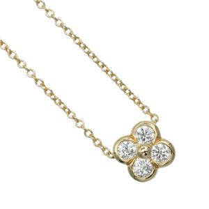Tiffany & Co. Bezel-set Necklace in 18k Yellow Gold with Diamonds, Approx. 2.38g, Bezel Set, Women's [Pre-owned]