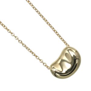 Tiffany & Co. Bean Necklace, 18k Yellow Gold, Approx. 2.8g, Women's [Pre-owned]