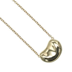 Tiffany & Co. Bean Necklace, 18k Yellow Gold, Approx. 2.82g, Women's [Pre-owned]