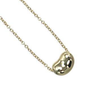 Tiffany & Co. Bean Necklace, 9mm, 18K Yellow Gold, Approx. 3.6g, Women's [Pre-owned]