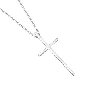 Tiffany & Co. Metrocross Necklace, 18k White Gold, Approx. 5.5g, Women's [Pre-owned]