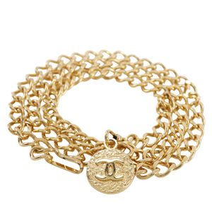 Pre-owned Chanel chain belt with Coco mark, gold-plated, made in France, for women.