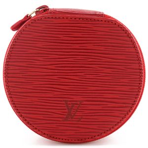 Pre-owned LOUIS VUITTON Ecran Bijoux 10 Pouch Jewelry Case M48217, Epi Leather Castilian RED, Made in France, Red Zipper, Ecran Bijoux 10, Women's