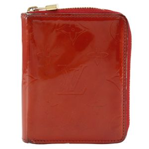 Pre-owned LOUIS VUITTON Bloom bifold wallet with zip-around closure, M91151, Monogram Vernis Rouge, Made in France, 2001, Red, BJ0041, Women's.