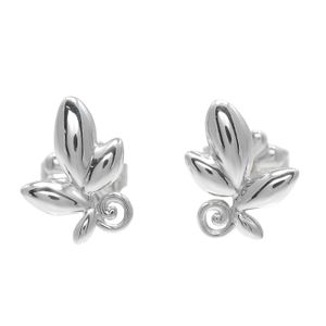 Tiffany & Co. Olive Leaf Earrings, 925 Sterling Silver, Approx. 1.5g, Women's [Pre-owned]