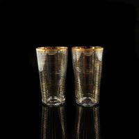 Baccarat ) 老式金銀絲細工玻璃杯（ 2 件）- 二手