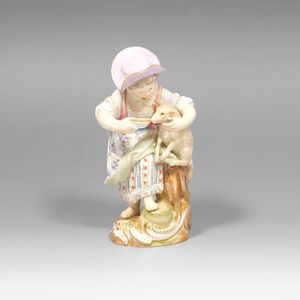마이센 Meissen 양치기 소녀 입상 오브제 Shepherd Girl _【중고】