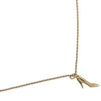 Pre-owned Christian Dior high heel motif necklace, gold-plated, approximately 6.5g, for women.