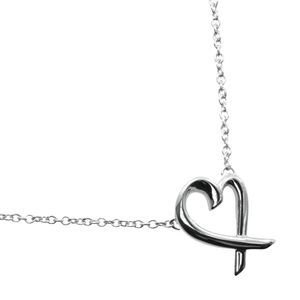 Tiffany & Co. Loving Heart Necklace by Paloma Picasso, 925 Sterling Silver, Approximately 1.7g, Women's [Pre-owned]
