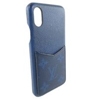 Pre-owned LOUIS VUITTON Taigarama iPhone X/Xs Smartphone Case, M30273, Leather, Blue, BC2119, Unisex.