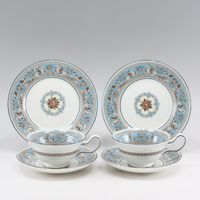 Wedgwood 佛羅倫薩綠松石瓷杯、碟和Plate，英國製造，二手