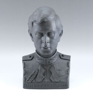 웨지우드 Wedgwood 블랙 바사르트 입상 오브제 BUST OF PRINCE CHARLES(찰스 황태자) 영국제 black basalt _【중고】