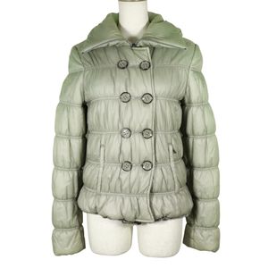 Pre-owned Armani Collezioni ARMANI Water Repellent Nylon Down Jacket in Gray for Women