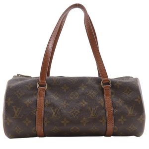 Pre-owned LOUIS VUITTON Papillon 30 handbag, vintage M51385, Monogram canvas, made in France, brown, zippered, women's.