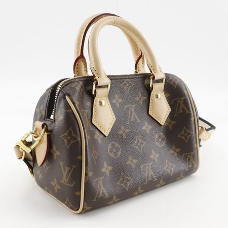 Second-Hand LOUIS VUITTON Speedy Bandouliere 20 Handbag, Versatile Shoulder Bag, M46234, Black Monogram Canvas, Made in France, Brown, Double Zip, Can be Worn Crossbody, as a Shoulder Bag or Hand-Carried, for Women