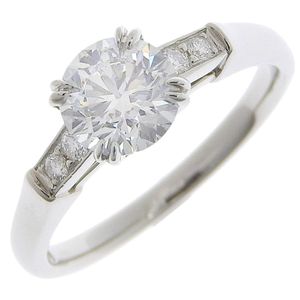 Harry Winston HARRY WINSTON Round Cut D D-VG, size 10, Pt950 Platinum with Diamonds, Made in the USA, 0.90, Approximately 4.2g, Women's, Pre-owned