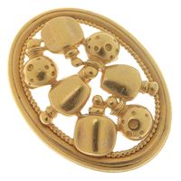 Pre-owned Dior perfume bottle brooch, vintage gold-plated, made in France, approximately 17.4g, for women.