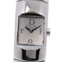 Pre-owned Christian Dior Diorific watch D102-100, stainless steel, quartz movement, analog display, silver dial, women's.