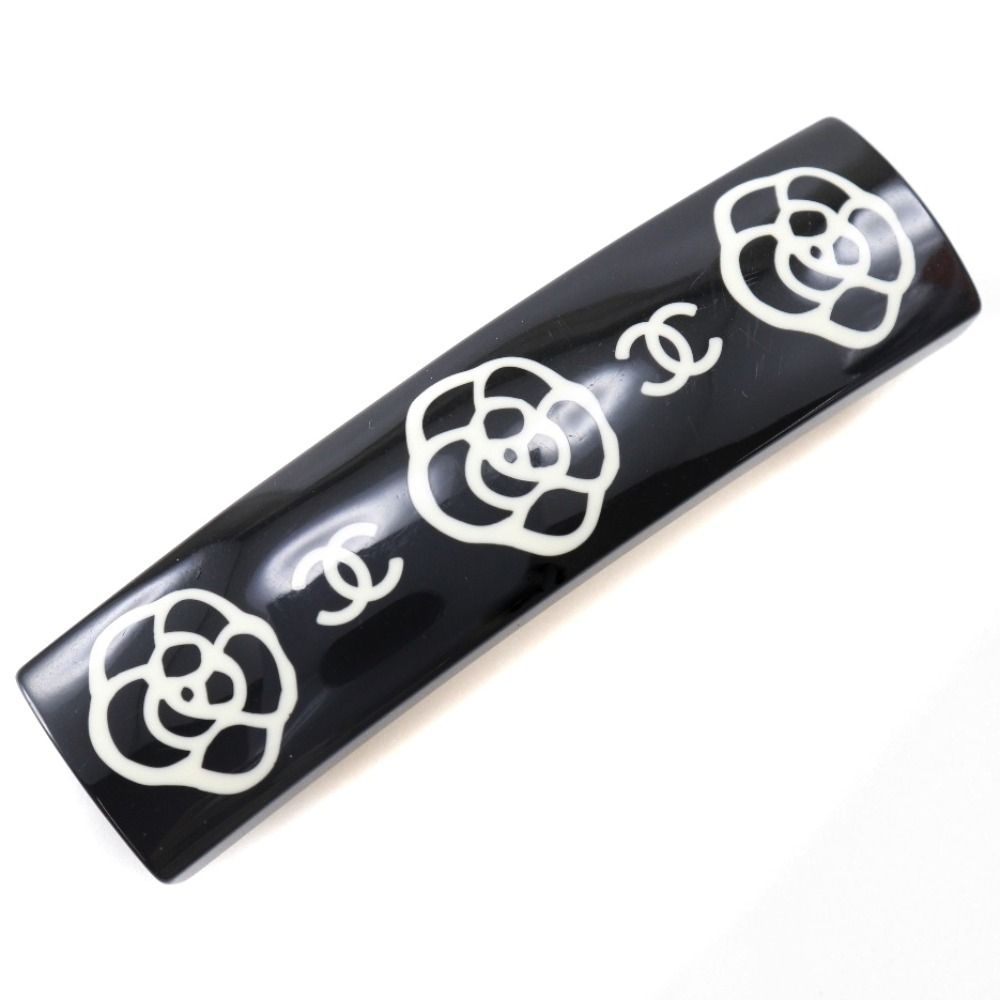 CHANEL 2003 Camellia Hair Barrette CHANEL Hair Barrette 98A | Auth Vintage Chanel Marble  main image 2