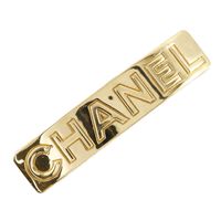 Pre-owned CHANEL Barrette with Logo, Vintage Gold-Plated  display picture 2