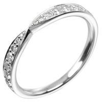 Tiffany & Co. Harmony Ring, Size 6.5, Pt950 Platinum with Diamonds, approximately 2.44 grams, Women's [Pre-owned]