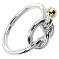 Tiffany & Co. Love Knot Ring, Size 10, 925 Silver and 18K Yellow Gold, approximately 3 grams, Women's, Pre-owned