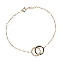 Pre-owned Tiffany & Co. 1837 Women's Interlocking Circle Bracelet, suitable for wrist circumference approximately 15.8 cm to 18.3 cm, made of 18k Rose Gold, approximately 4.32 grams.