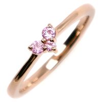 ete Heart Ring, Size 7, 18K Rose Gold, Approx. 1.7g, for Women [Secondhand]