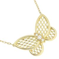 ヴァンクリーフ＆アーペル Van Cleef & Arpels パピヨン ネックレス K18イエローゴールド×ダイヤモンド 約5.2g Papillon レディース【中古】