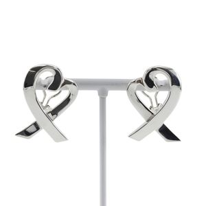 Pre-owned Tiffany & Co. Loving Heart earrings, large, Paloma Picasso, sterling silver, approximately 12.4g. Women's.