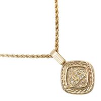 Pre-owned Christian Dior CD logo necklace, gold-plated with rhinestones, approximately 12.5g, for women.
