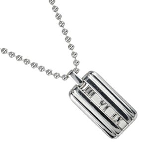 Pre-owned Tiffany & Co. Atlas Bar Necklace with Ball Chain, 925 Sterling Silver, Approx. 19.2g, Women's.
